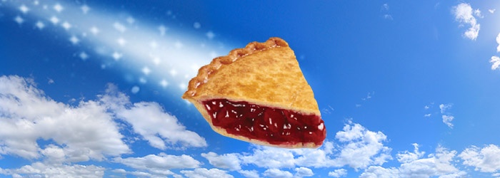 Cherry pie slice in the sky