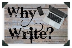 Why write imposed over image of laptop
